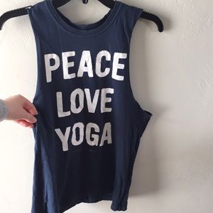 Spiritual Gangster Muscle Tank ‘PEACE LOVE YOGA’